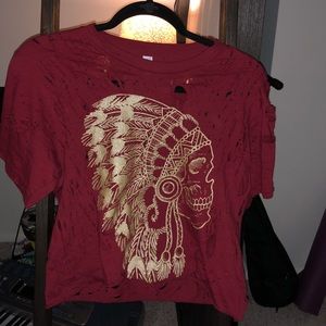AMERICAN APPAREL FSU ripped tee